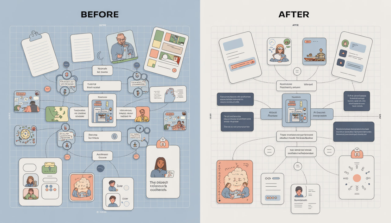 before and after screen 