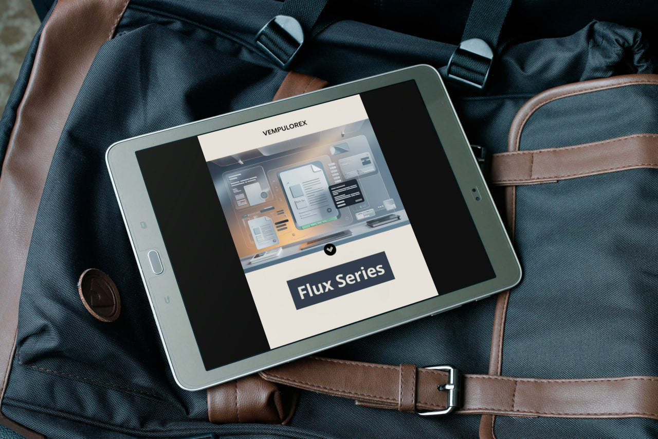 flux series on the bag in tablet screen