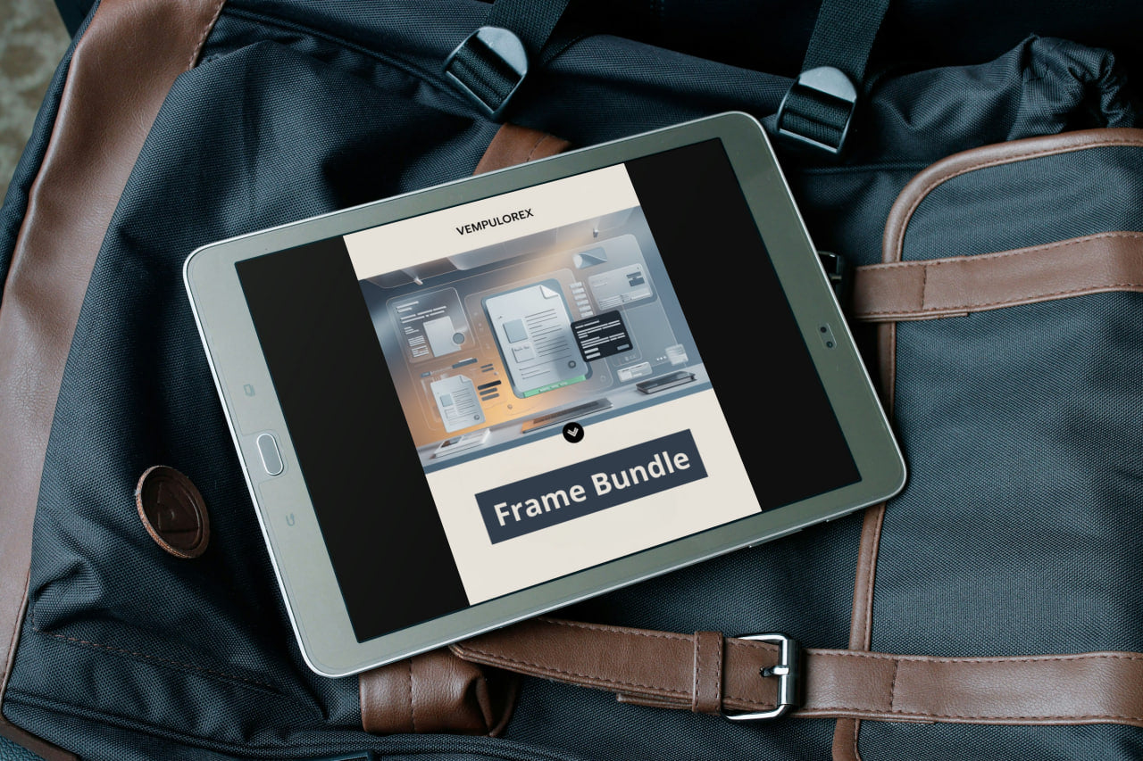 frame bundle on tablet screen